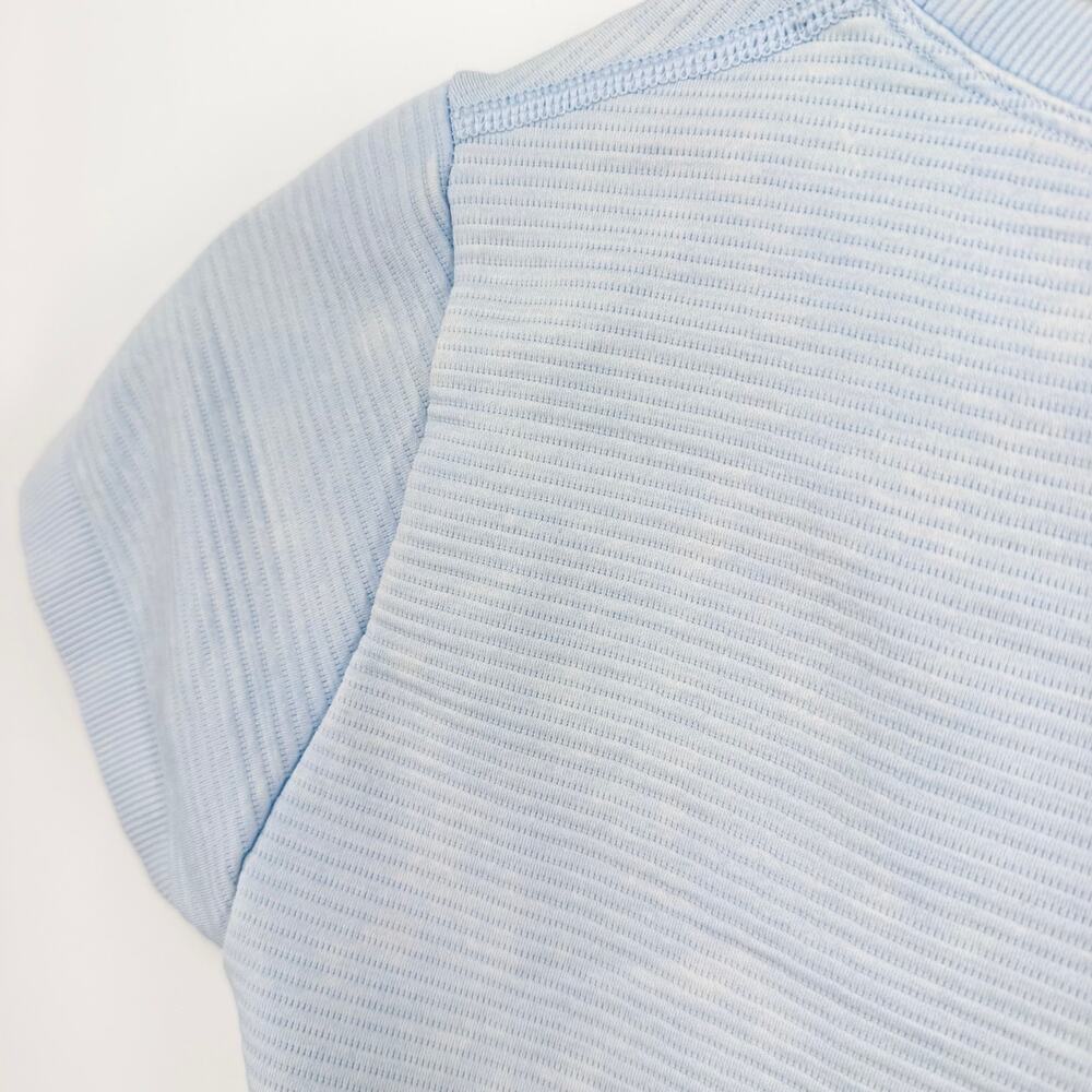 OFFLINE by Aerie Blue Ribbed Cropped Tee Soft Lounge Top Baby Blue Small - Picture 8 of 8